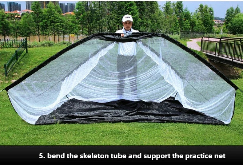 PGM Golf Practice Net with Cutting Rod Hitting Cage Indoor Golf Equipment LXW013