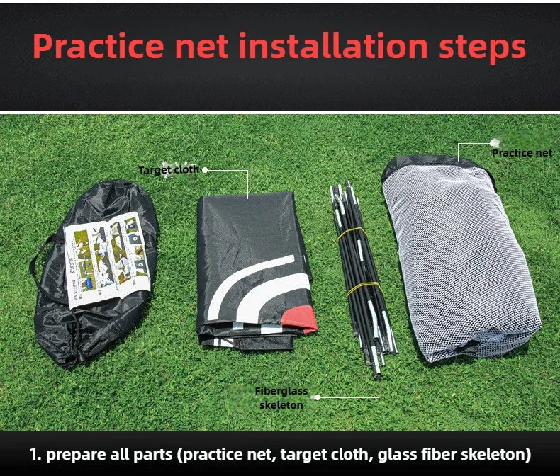 PGM Golf Practice Net with Cutting Rod Hitting Cage Indoor Golf Equipment LXW013