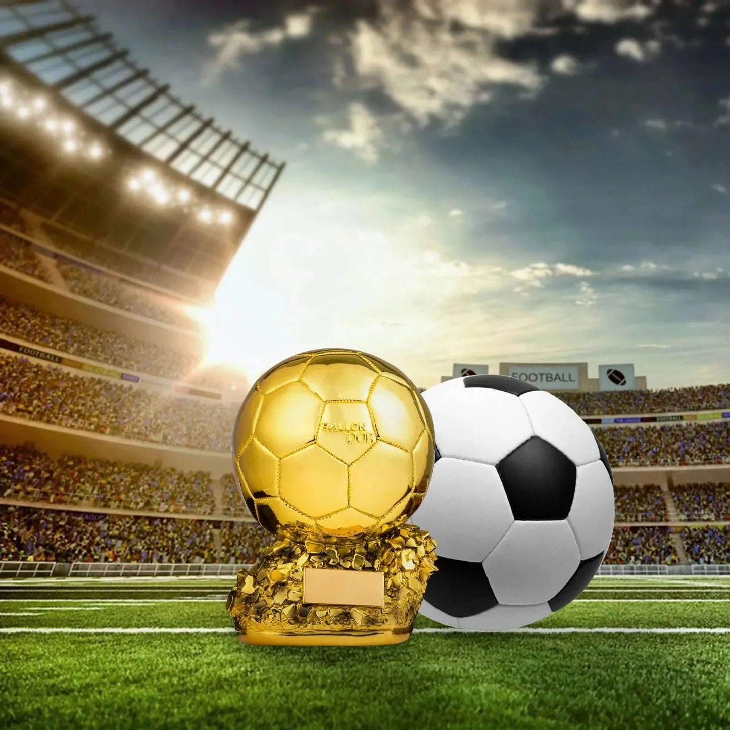 Ballon d'Or Replica Trophy - Soccer Award