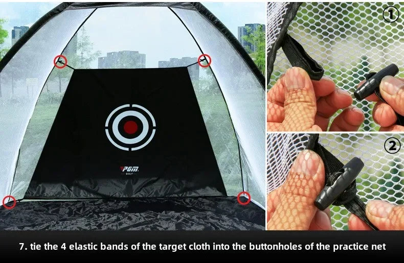 PGM Golf Practice Net with Cutting Rod Hitting Cage Indoor Golf Equipment LXW013