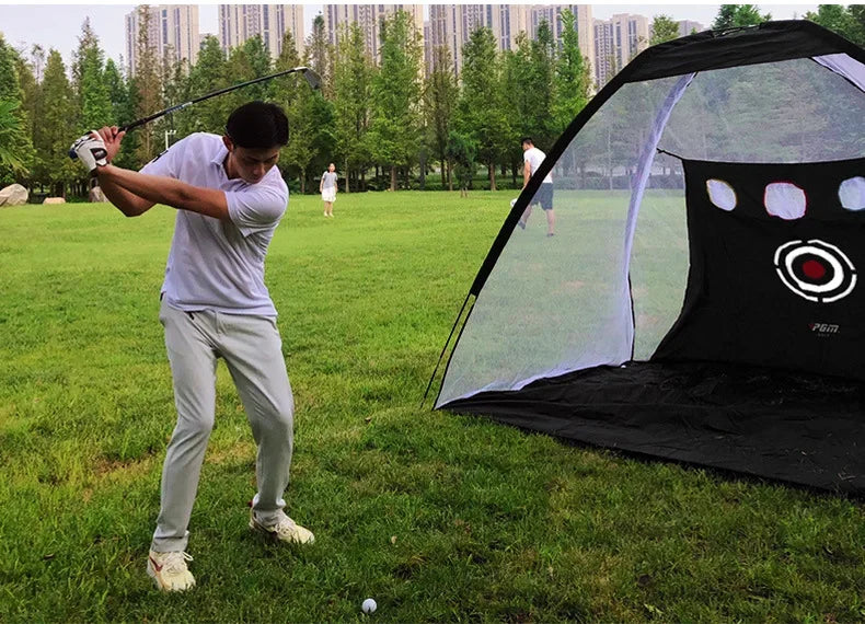 PGM Golf Practice Net with Cutting Rod Hitting Cage Indoor Golf Equipment LXW013