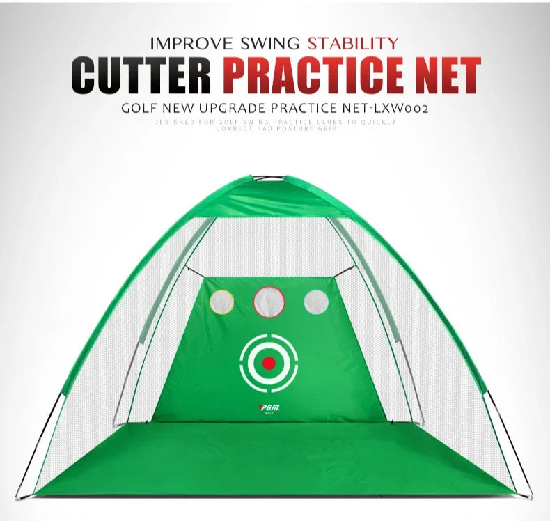 PGM Golf Practice Net with Cutting Rod Hitting Cage Indoor Golf Equipment LXW013