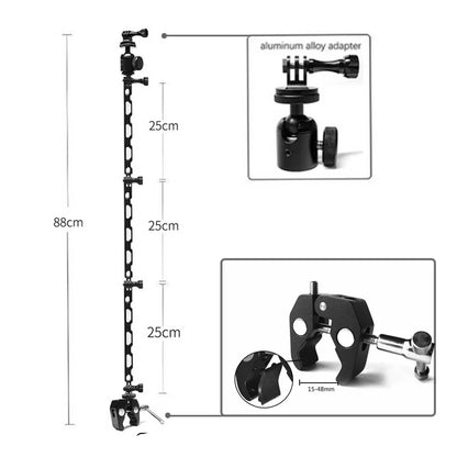 Aluminum Selfie Stick for Motorbike and Bicycle with Adjustable Mount