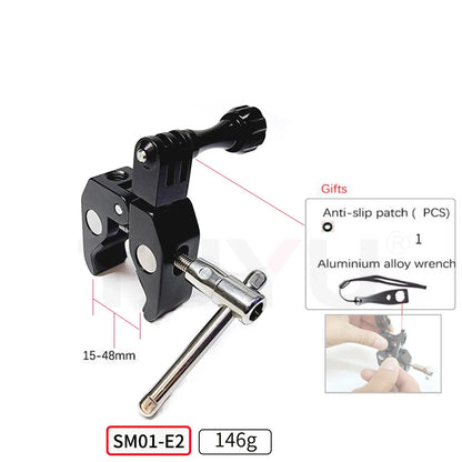 Aluminum Selfie Stick for Motorbike and Bicycle with Adjustable Mount