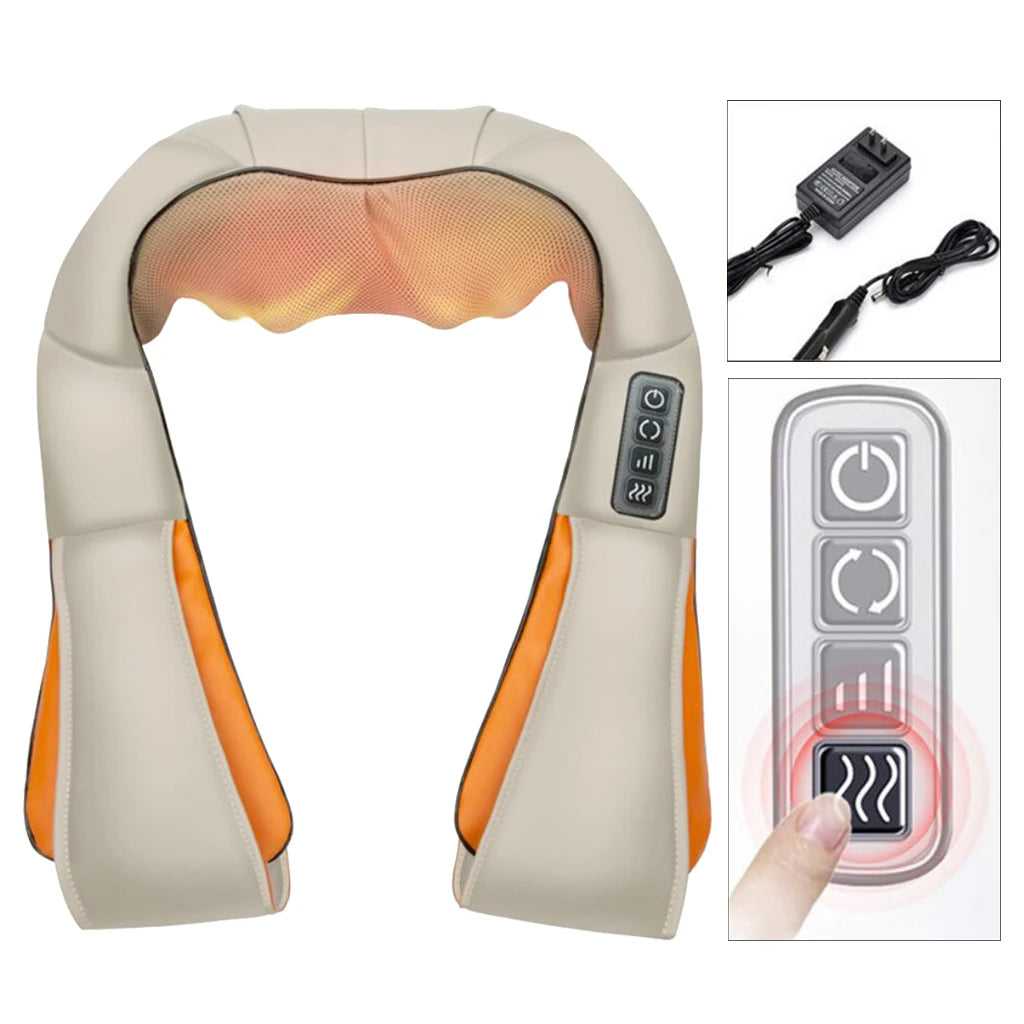 Neck and Back Massager with Heat – Ergonomic and Portable Design