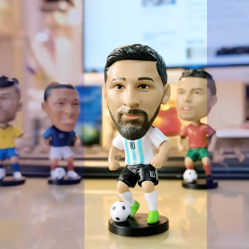 Football Bobbleheads - Messi, Ronaldo, Benzema Figures