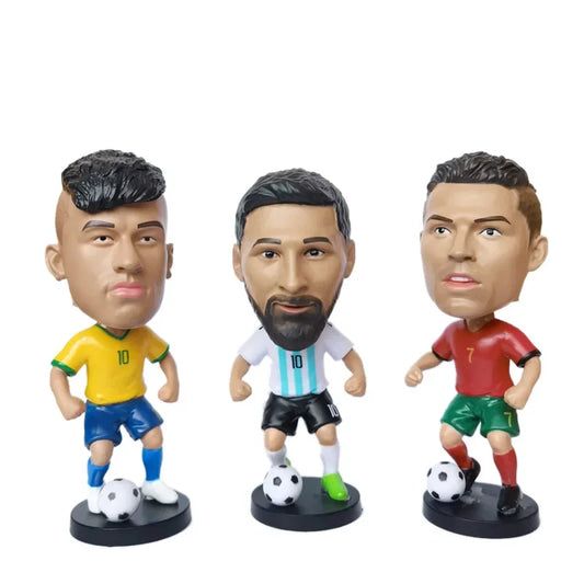 Football Bobbleheads - Messi, Ronaldo, Benzema Figures