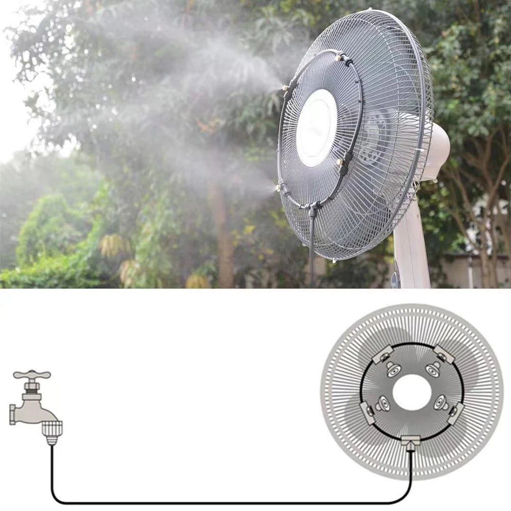 Kit de Brisa para Ventilador Exterior de 16 Pulgadas – Sistema de Rociado para Patio