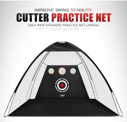 PGM Golf Practice Net with Cutting Rod Hitting Cage Indoor Golf Equipment LXW013