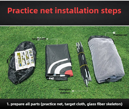 PGM Golf Practice Net with Cutting Rod Hitting Cage Indoor Golf Equipment LXW013