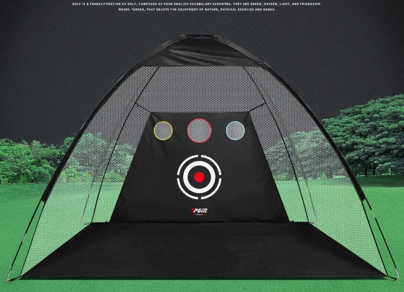 PGM Golf Practice Net with Cutting Rod Hitting Cage Indoor Golf Equipment LXW013