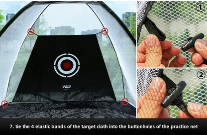 PGM Golf Practice Net with Cutting Rod Hitting Cage Indoor Golf Equipment LXW013