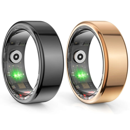 Smart Ring Fitness Tracker with Bluetooth and Waterproof Design